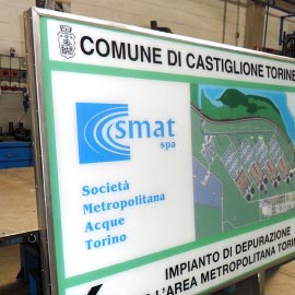 insegna in acciaio inox, Carpenteria Metallica T&T Leinì :: Torino