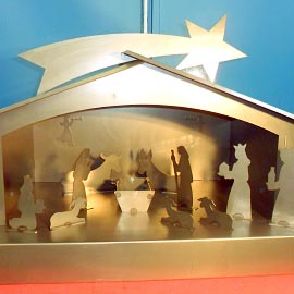 Presepe in acciaio inox, Carpenteria Metallica T&T Leinì :: Torino